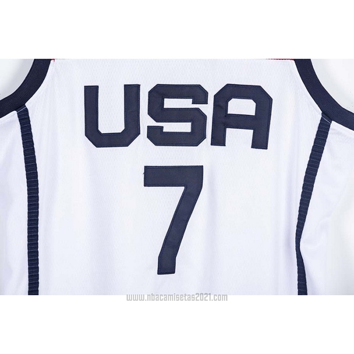 Camiseta USA 2021 Kevin Durant #7 Blanco